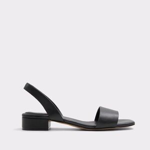 Black leather sandals
